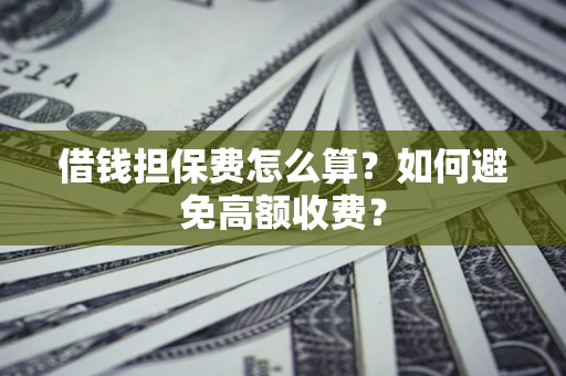 北京借钱担保费怎么算？如何避免高额收费？